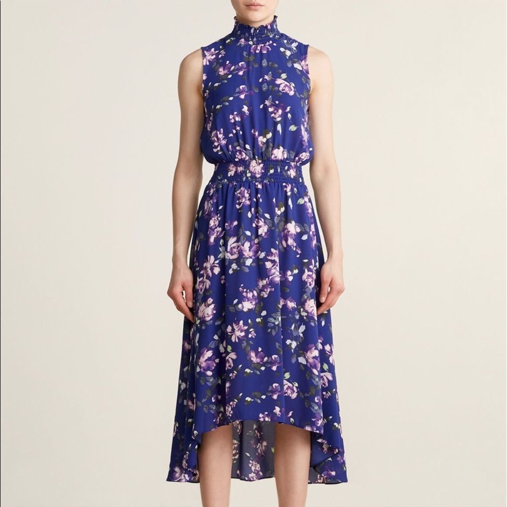 Nannette Lepore Purple Floral Maxi High-low